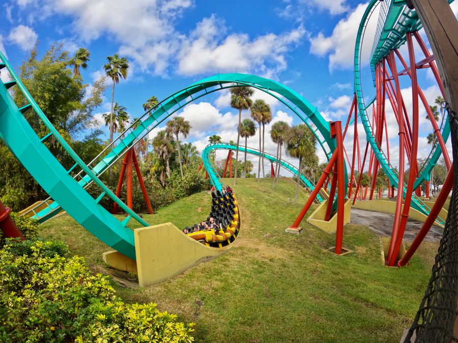 Busch Gardens theme park roller coaster